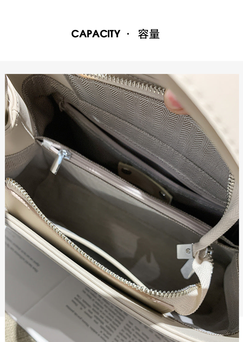 Cross-border Tote Bag for Women2024Summer new soft leather large capacity niche high-end genuine leather single shoulder crossbody bag