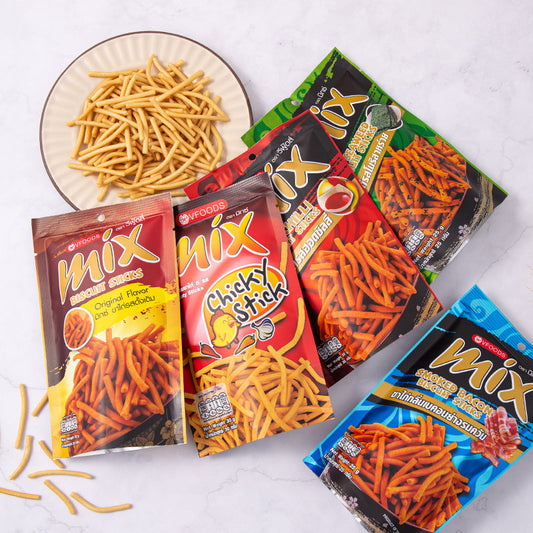 Imported from Thailand VFOODS  MIX Crispy Strips Original Flavor Mimi Shrimp Chips Potato Chips Internet Celebrity Snacks