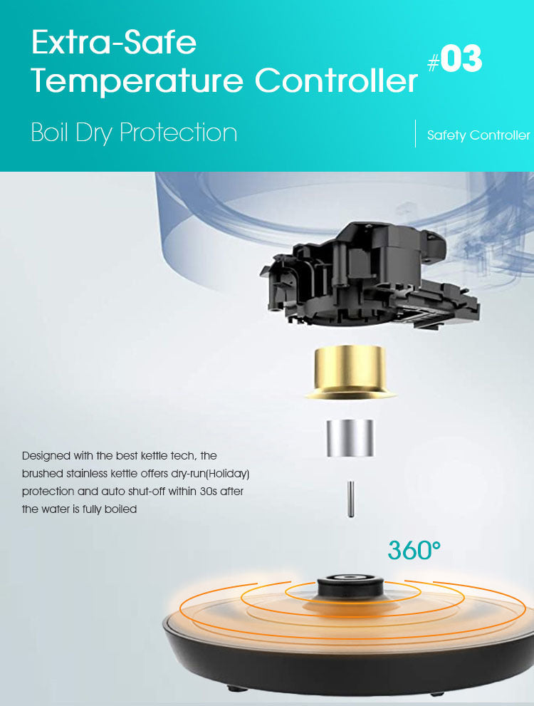 ZHUNE In-stock Glass Electric Kettle Electric Kettle Tea Kettle Water Boiler for Home and Hotel Wholesale1.8L Capacity