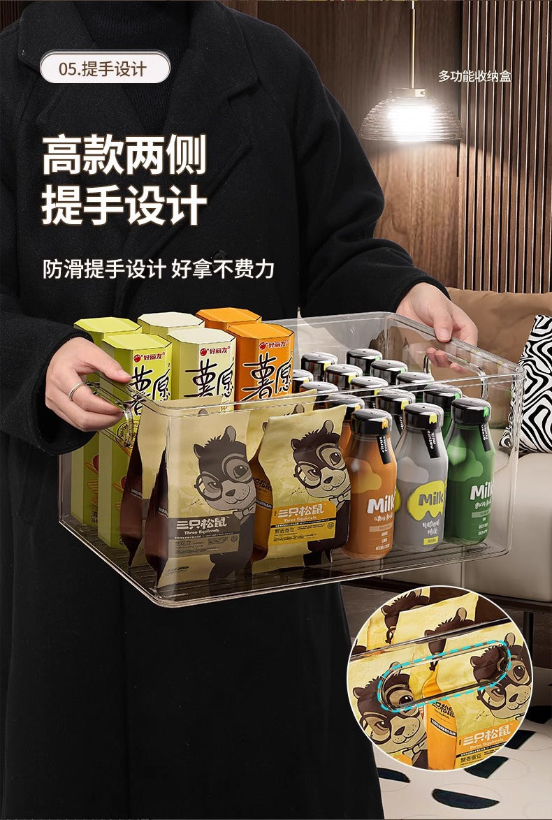 Storage Basket Desktop Snacks Miscellaneous Organizer Storage Box Cabinet Plastic Rectangular Transparent Acrylic Storage Box