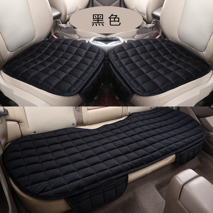 Winter 3-Piece No-Backrest __NS 99__h Car Seat Cushion – Front Non-Slip Grid Pattern