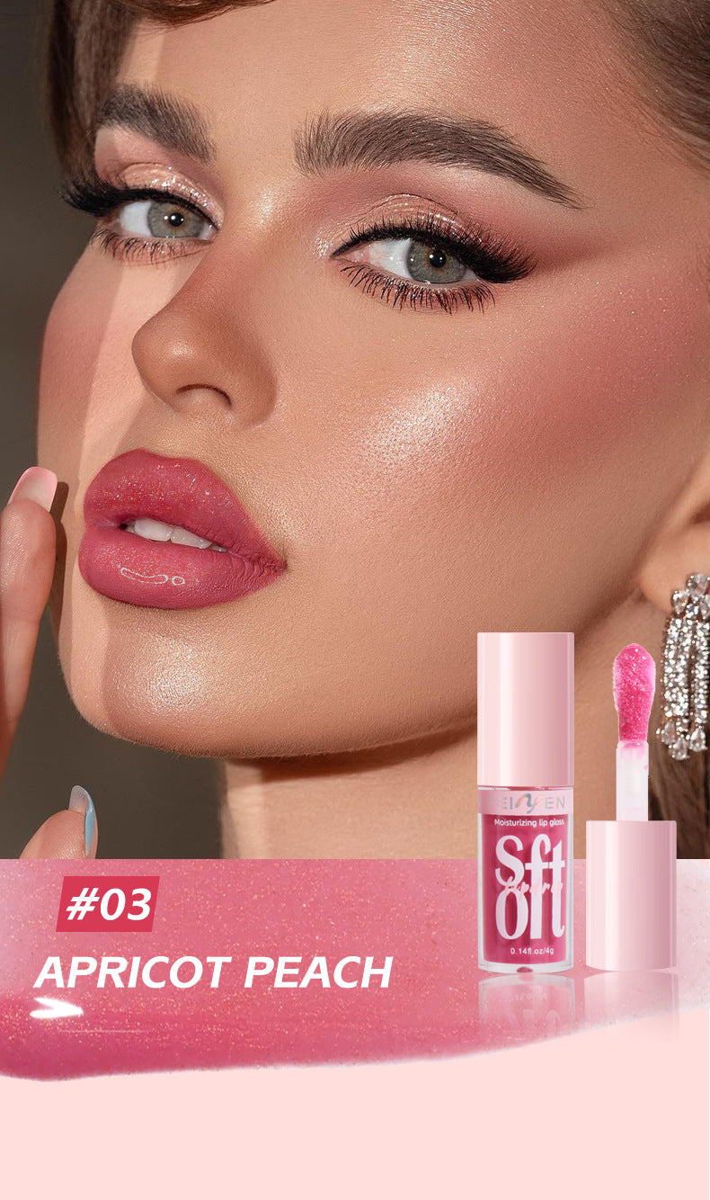 PNF Cross-border Moisturizing Lip Gloss Lip Oil Pearlescent Fine Flash European and American Water Light Lip Plumping Cream Lip Gloss Lip lacquer