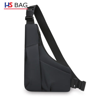 Silk Chest Bag Autumn New Large Capacity Casual Men's Bag Lightweight Simple Water-Resistant Oxford Cloth Crossbody Backpack