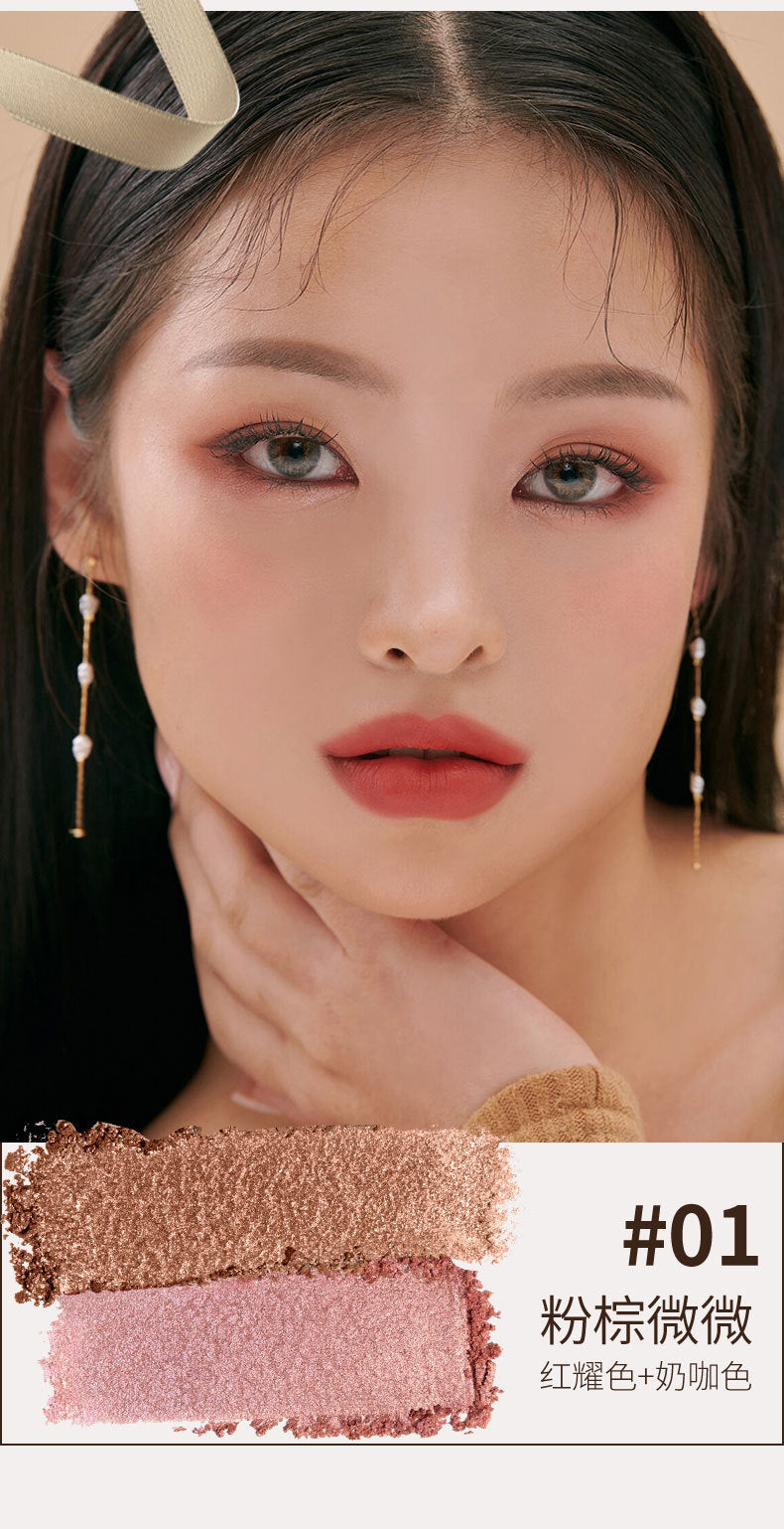 AJAJ Gold Diamond Two-tone Eyeshadow Stick Pearlescent Fine Shimmer Lazy Eyeshadow Pen Highlight Waterproof Sweatproof Smudge-proof522