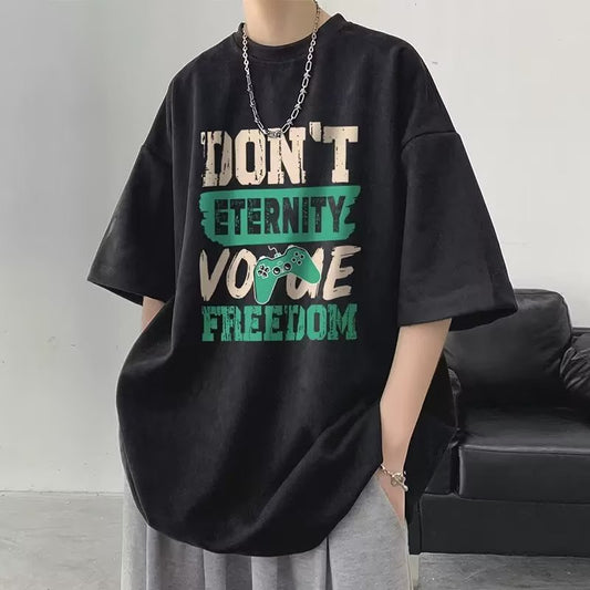 Summer New Short Sleeve Loose t T-shirt Men Fashion Brands Casual Half Sleeve Trendy T-shirt Bottoming Shirt Half Sleeve Shirt