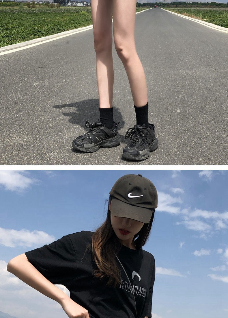 Side Zipper High Waist Denim Shorts Women Summer Loose Fit2025New Year's Slimming Letter Print Wide-Leg Hot Pants Trend