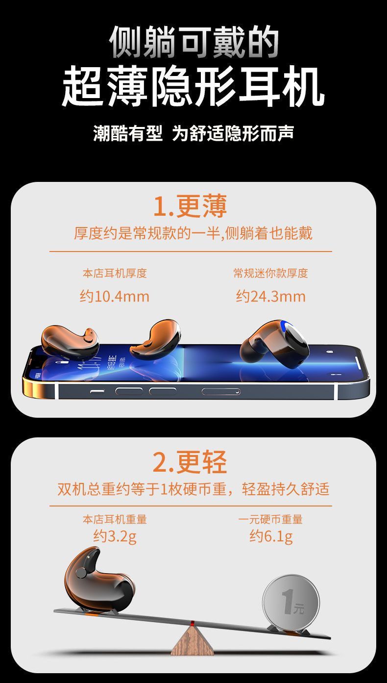 2025New Y29True Wireless Bluetooth Headset Sleep No Pressure On Ear Type Sound Isolation Noise Reduction Super Long Battery Life