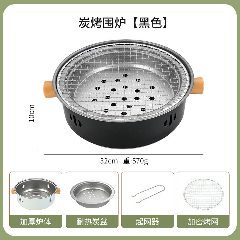 Factory Direct Sale Stainless Steel Charcoal Grill Portable Charcoal Fire BBQ Grill Outdoor Camping Home Indoor BBQ Rack