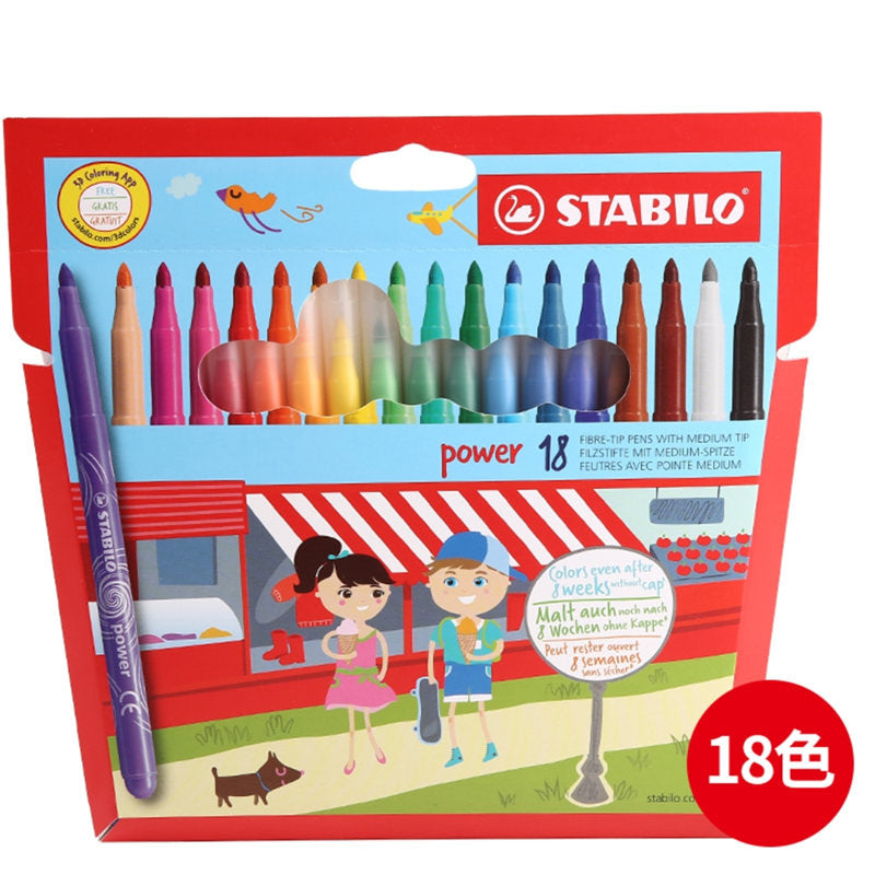 Germany stabilo Sipile Power Music280 Washable Watercolor Pens12/18/24/30Color Painting Set