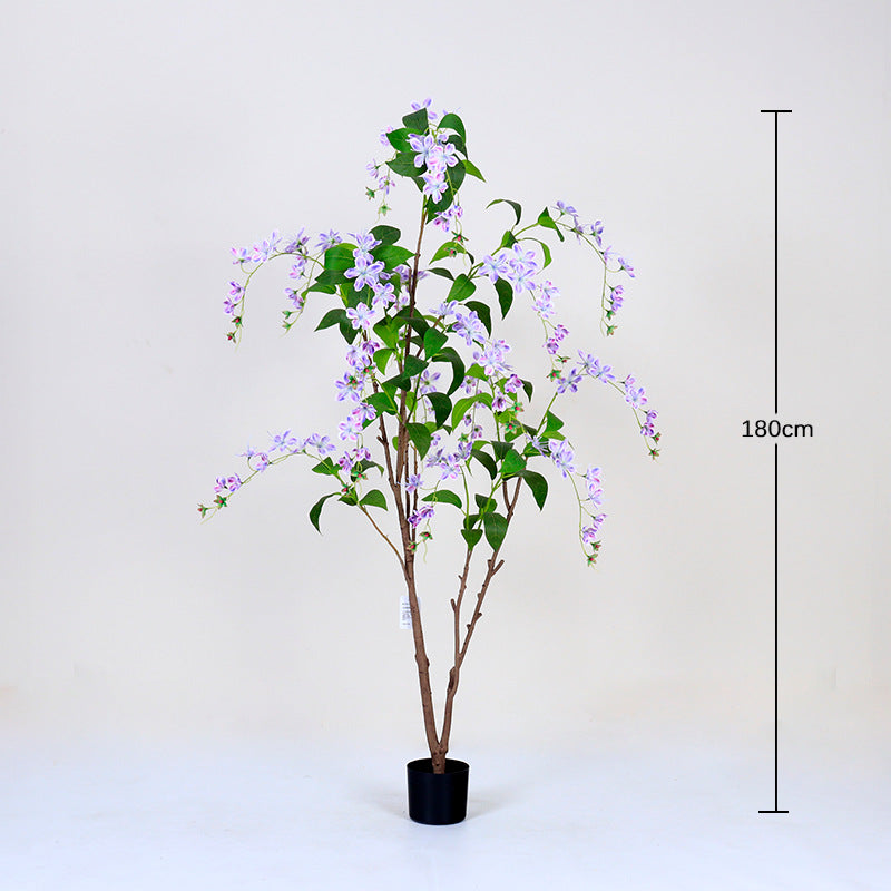 Cross-Border Nordic Large Living Room Decoration Bedroom Floor Fake Tree Bionic Traveler Banana Ficus Lyrata Potted Plant Artificial Green Plant