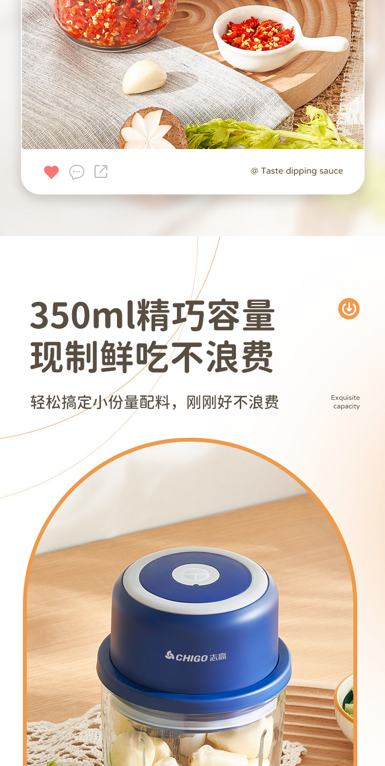Wireless Charging Garlic Mincer Mini Electric Meat Grinder Kitchen Food Processor Garlic Crusher Garlic Paste Baby Food Maker