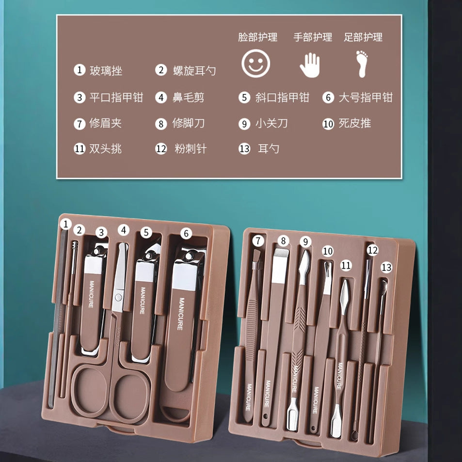 Carbon Steel Anti-Splash Manicure Tool Nail Clipper Large Size Wholesale good quality household multifunctional nail clipper set box