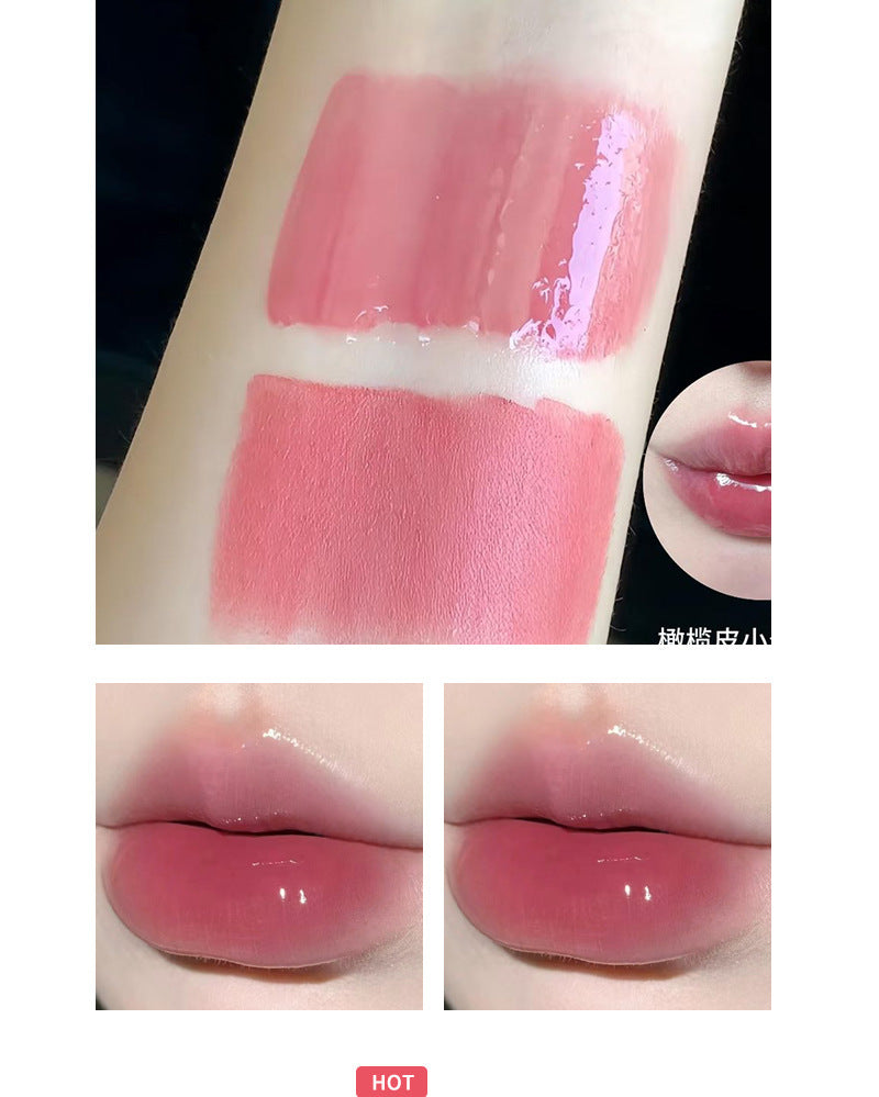 HERORANGE Moisturizing Dual-Ended Lip Gloss Velvet Matte Water Gloss Mirror Double Texture Non-Sticky Lipstick HR499