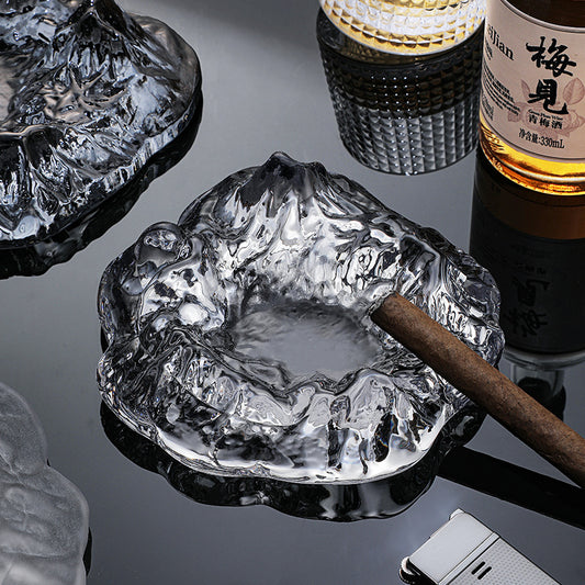 Internet Celebrity Light Luxury Iceberg Ashtray Home Coffee Table Cigar Ashtray Nordic Office Desktop Ornament Decoration Anti-Fly Ash