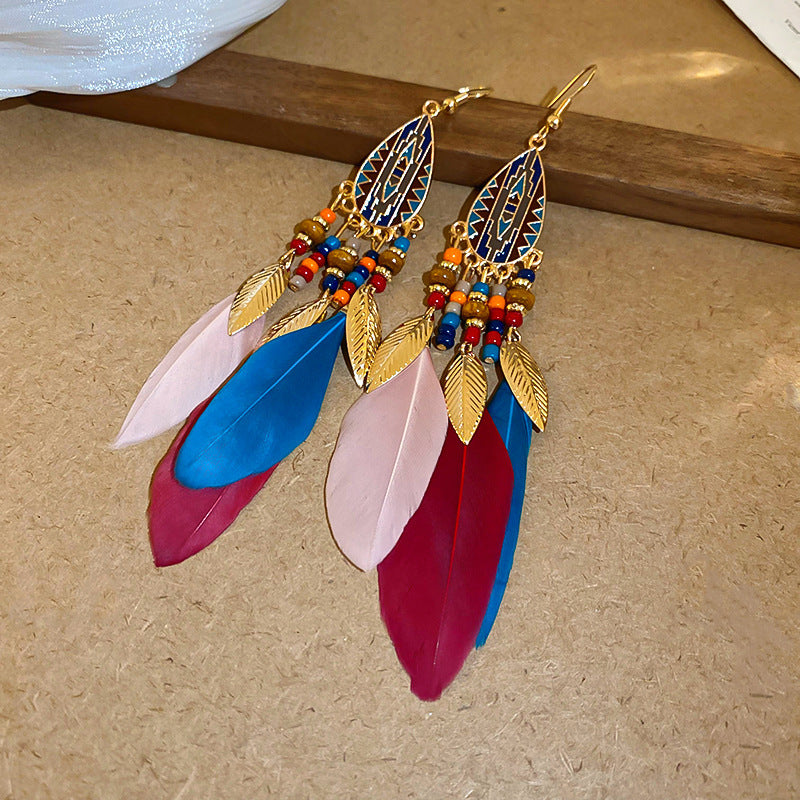 Bohemian Style Earrings for Women2025New Hot-Selling High-End Ethnic Style Unique Exaggerated Earrings Elegant Ear Jewelry