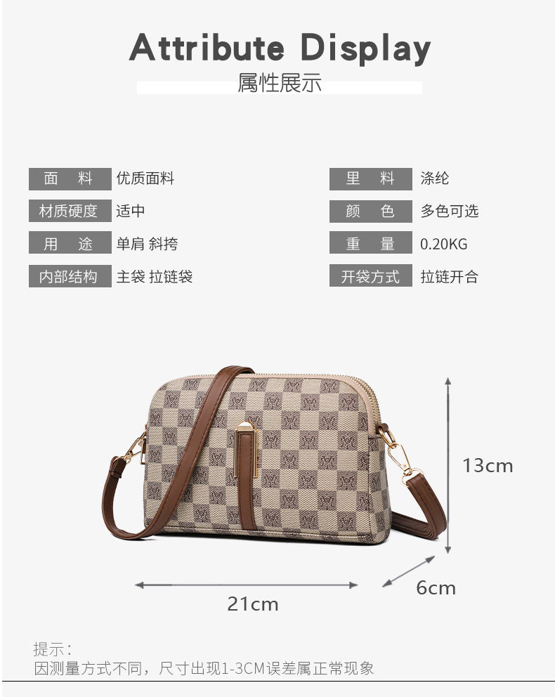 2834Yagelaisi Bag for Women New Simple Versatile Shoulder Bag Retro Trendy Crossbody Women's Bag Phone Bag