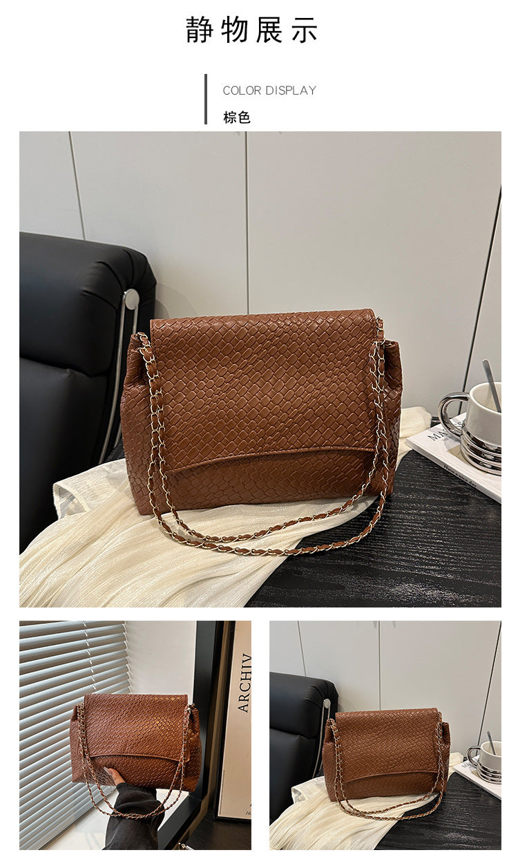 Korean Style ins Chain Bag Versatile Simple Large Capacity Shoulder Bag New Large Underarm Bag Commuter Bag