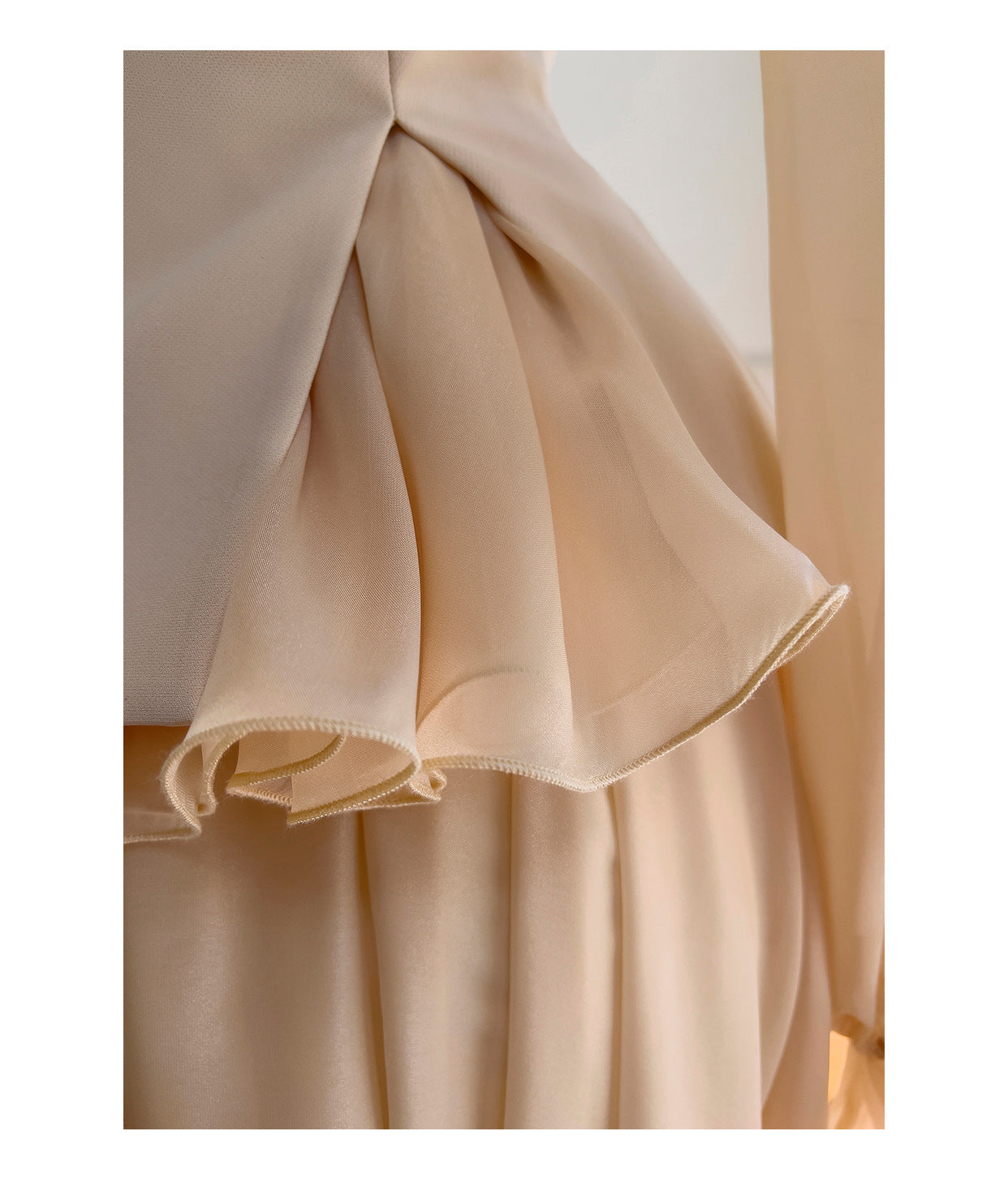 Yige Lila2025Early Autumn New Apricot Waist-Cinching Long Sleeve Coat Paired with Long Skirt 71443+51361
