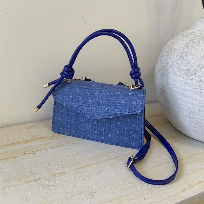 Simple Solid Color Trendy Fashionable Handbag2025Summer New Casual Elegant Single Shoulder Crossbody Small Square Bag for Women