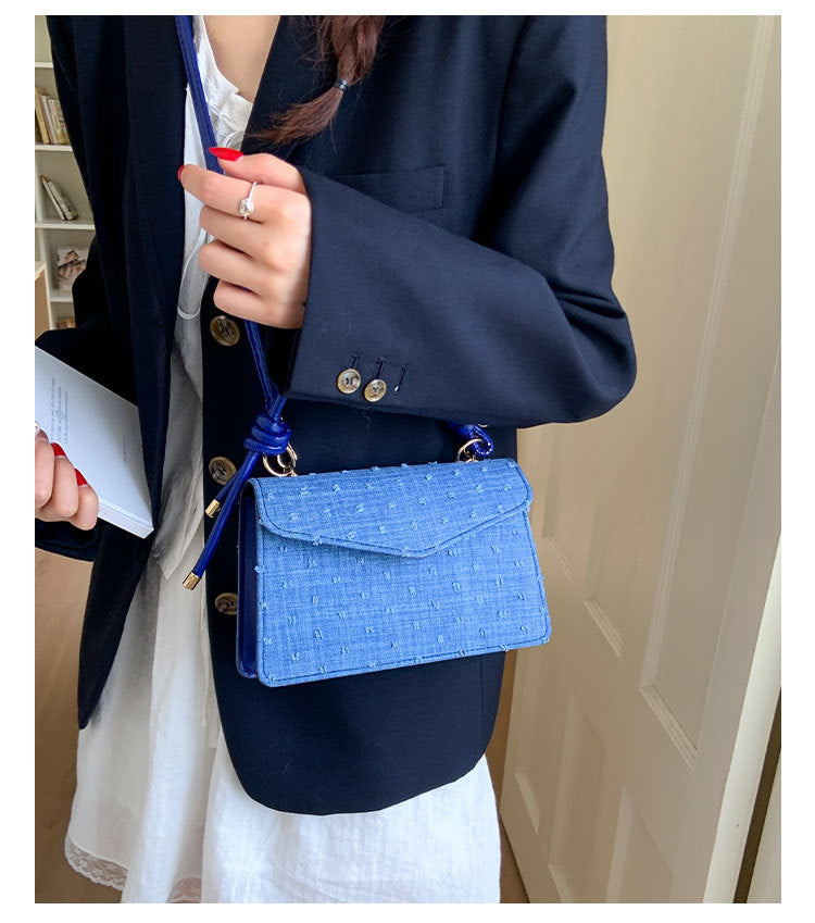 Simple Solid Color Trendy Fashionable Handbag2025Summer New Casual Elegant Single Shoulder Crossbody Small Square Bag for Women