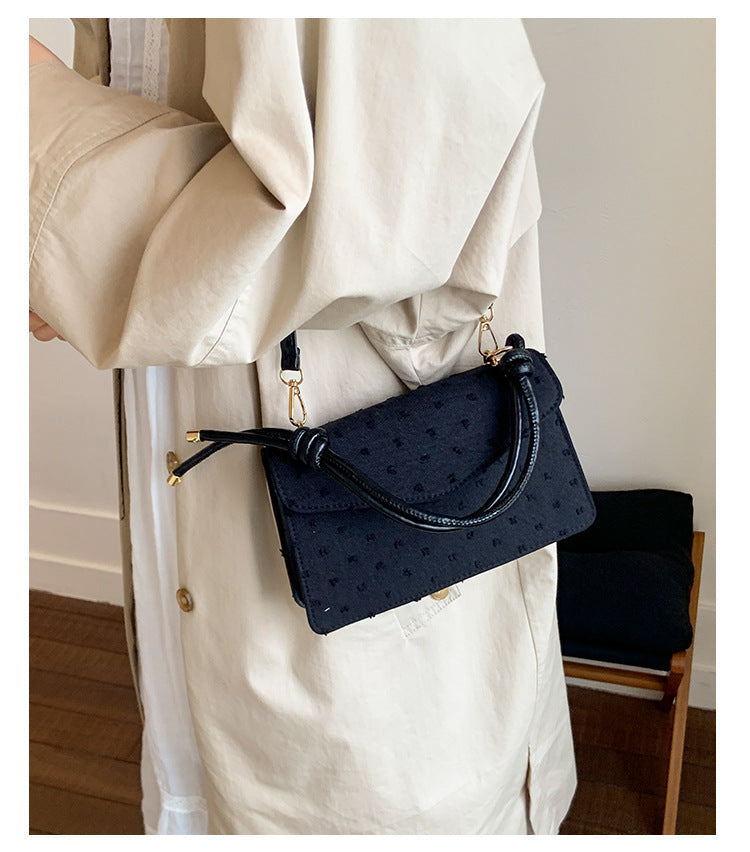 Simple Solid Color Trendy Fashionable Handbag2025Summer New Casual Elegant Single Shoulder Crossbody Small Square Bag for Women