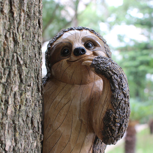 Cross-Border New Product Sloth Tree Hanging Resin Crafts Garden Decorations Creative Outdoor Landscaping Courtyard Tree Decorations