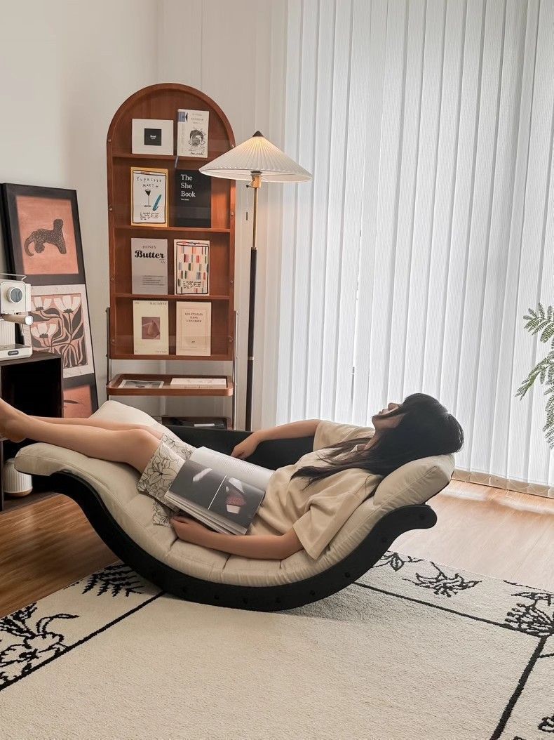 Rocking Chair Banana Sofa Recliner Rocking Multi-Functional Single Dual-Use Living Room Balcony Sofa Chair Home Leisure Lazy Chair