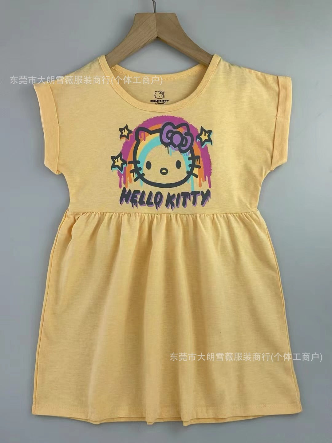 New Printed Turn-Down Collar Children's Dress