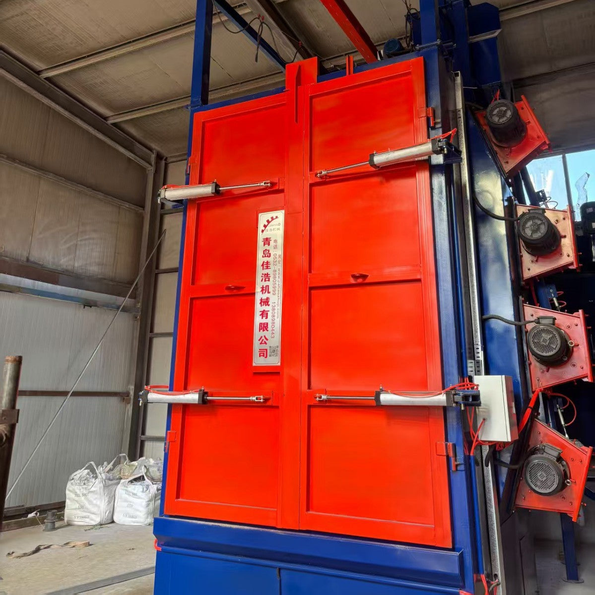 Hook Type Shot Blasting Machine Forged Parts Castings Hook Type Shot Blasting Machine Special Shot Blasting Machine For Steel Structure Parts