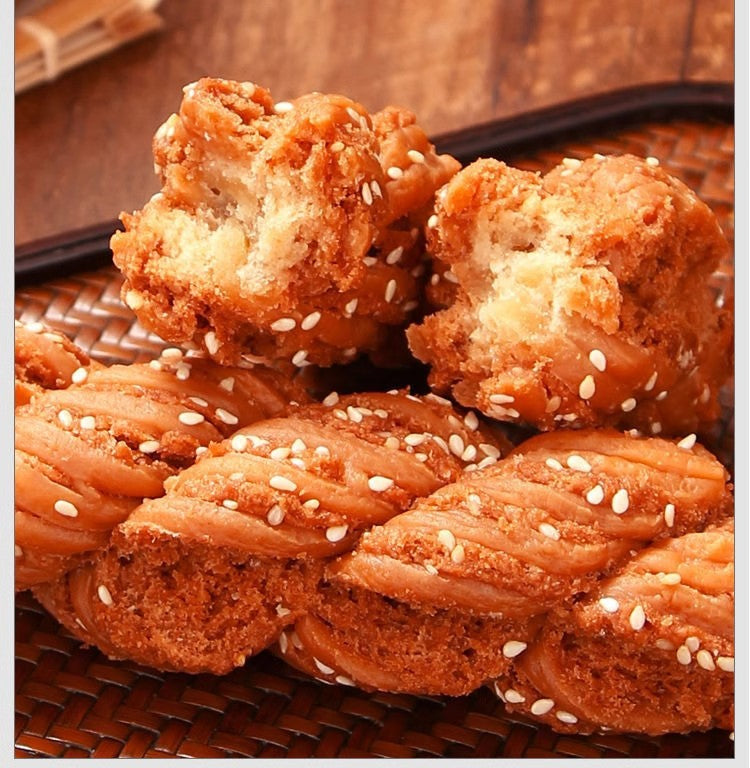 Authentic Tianjin Flavor Hemp Flower Whole Box Wholesale Stuffed Handmade Hemp Flower Traditional Pastry Breakfast Food