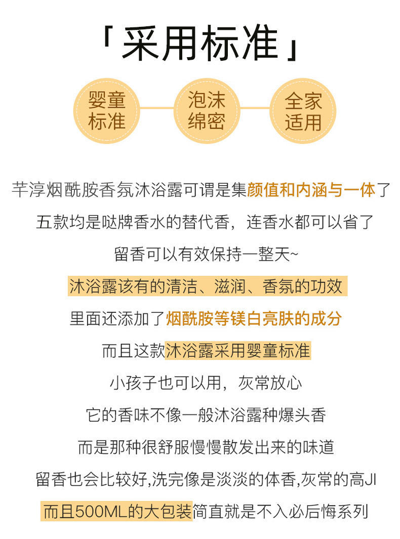 Internet Celebrity Hot-Selling Niacinamide Smooth Hair Conditioner Oil Control Anti-Dandruff Shampoo Body Wash Set Long-Lasting Fragrance Hair Care