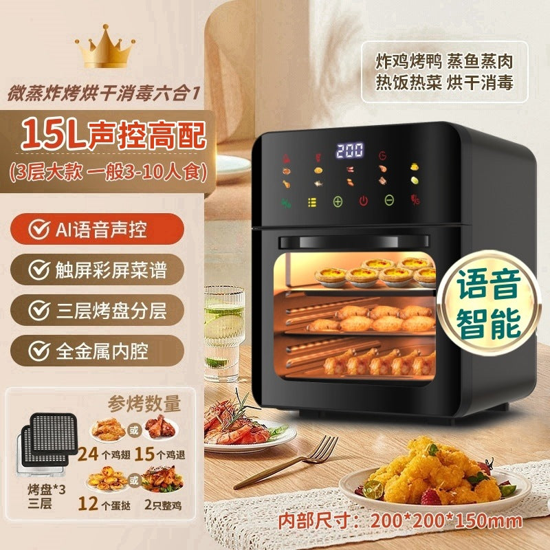 Cross-Border New Smart Visual Air Fryer Household Large Capacity Multi-Functional Air Oven Baking Professional Fryer Oven