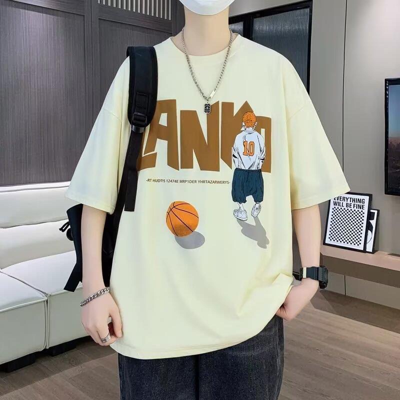 Youth Summer Ice Silk Short Sleeve t T-shirt for boys in summer2025New style junior high and high school student short-sleeve tops
