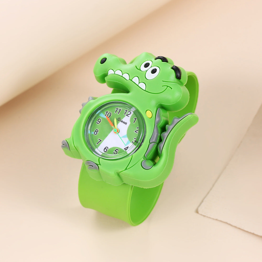 Children's Cute Fashion Snap Watch for Boys and Girls Quartz Watch Childlike Chronograph Large Dial