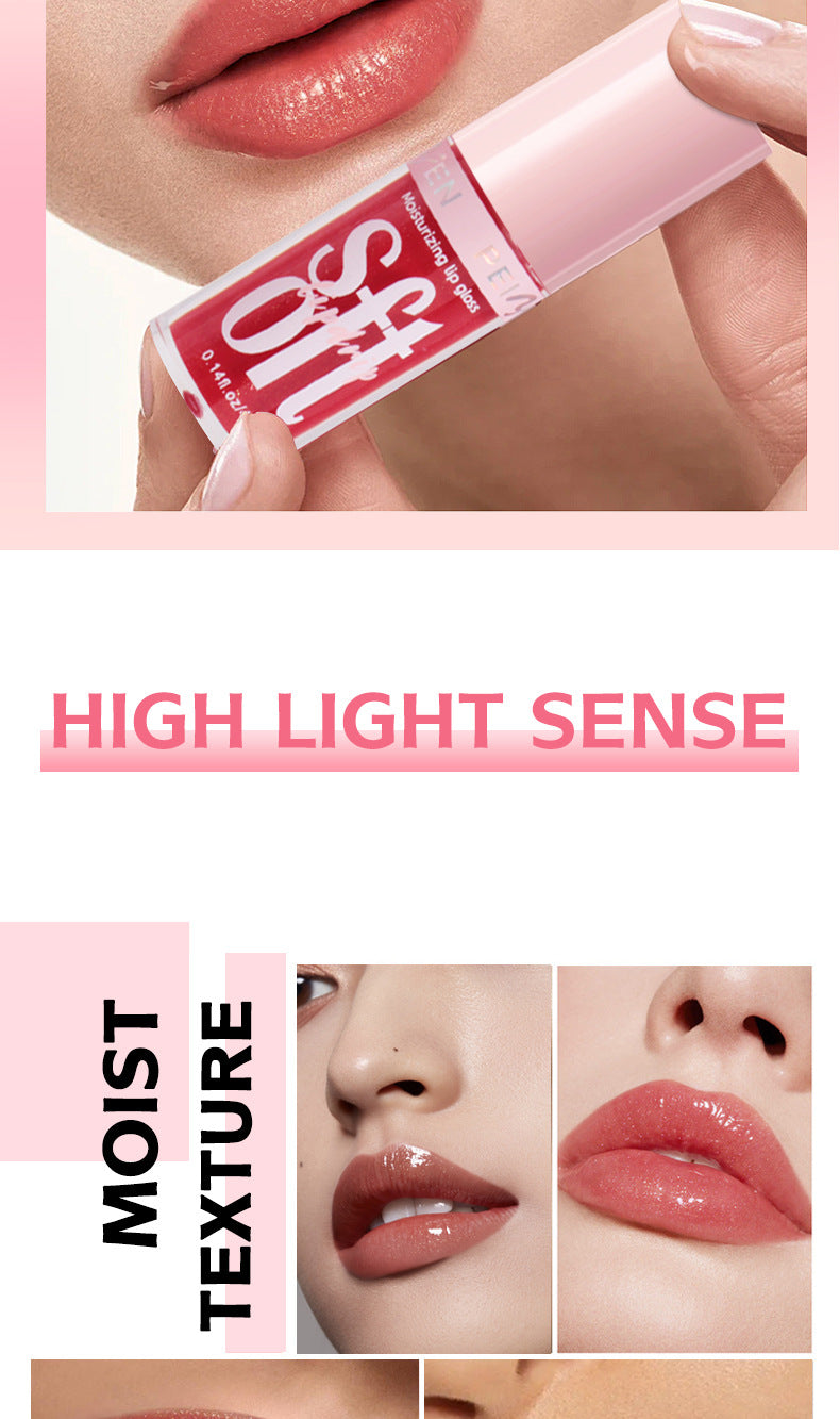 PNF Cross-border Moisturizing Lip Gloss Lip Oil Pearlescent Fine Flash European and American Water Light Lip Plumping Cream Lip Gloss Lip lacquer
