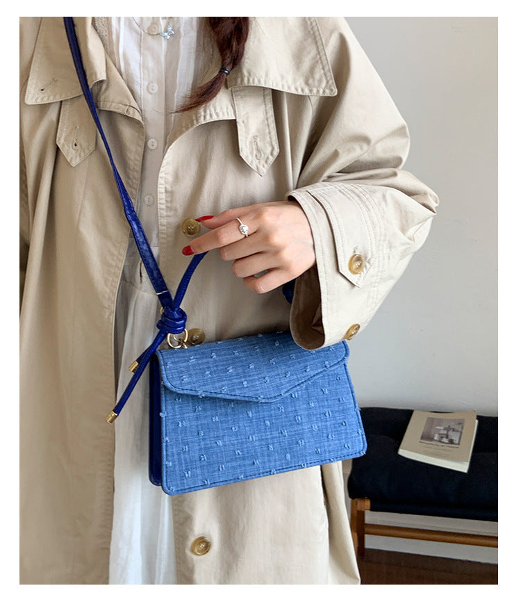 Simple Solid Color Trendy Fashionable Handbag2025Summer New Casual Elegant Single Shoulder Crossbody Small Square Bag for Women