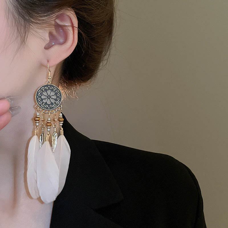 Bohemian Style Earrings for Women2025New Hot-Selling High-End Ethnic Style Unique Exaggerated Earrings Elegant Ear Jewelry