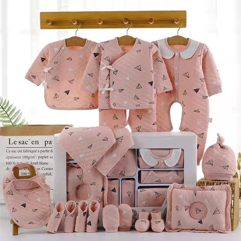 Newborn baby gift box pure cotton set03Newborn Baby Maternity Supplies Collection 100-Day Gift Set