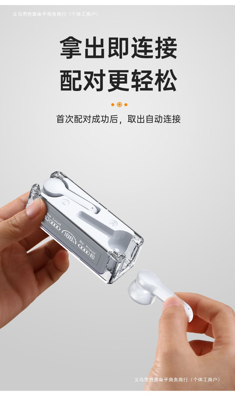 2025Binaural Wireless True Bluetooth Earbuds with Touch Control33New Noise-Cancelling Gaming Private Model Transparent