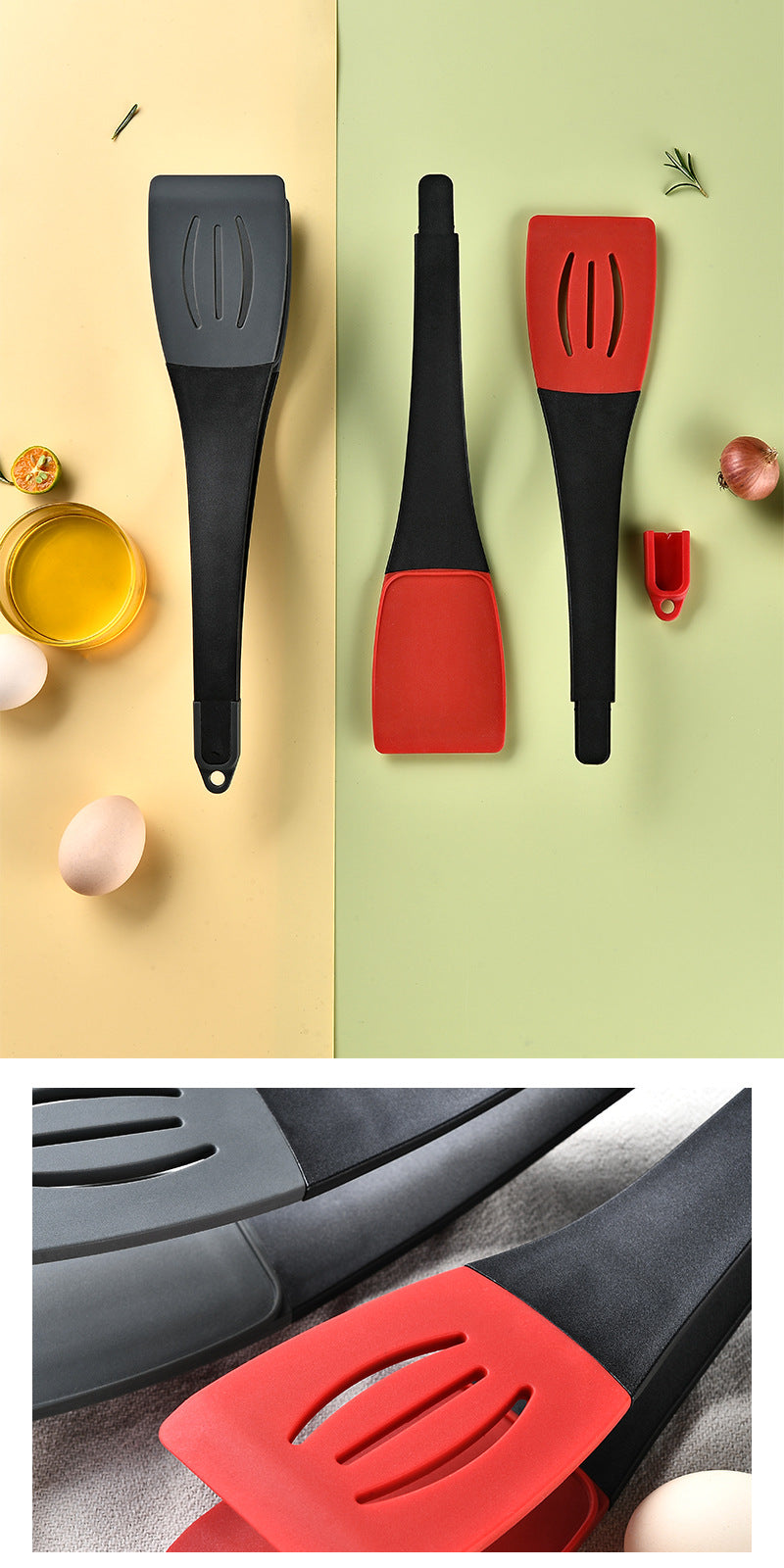 Kitchen Silicone3Combination1Steak Tongs Frying Spatula Steak Spatula Food Tongs Stir-fry Spatula Cooking Spatula Kitchen tongs