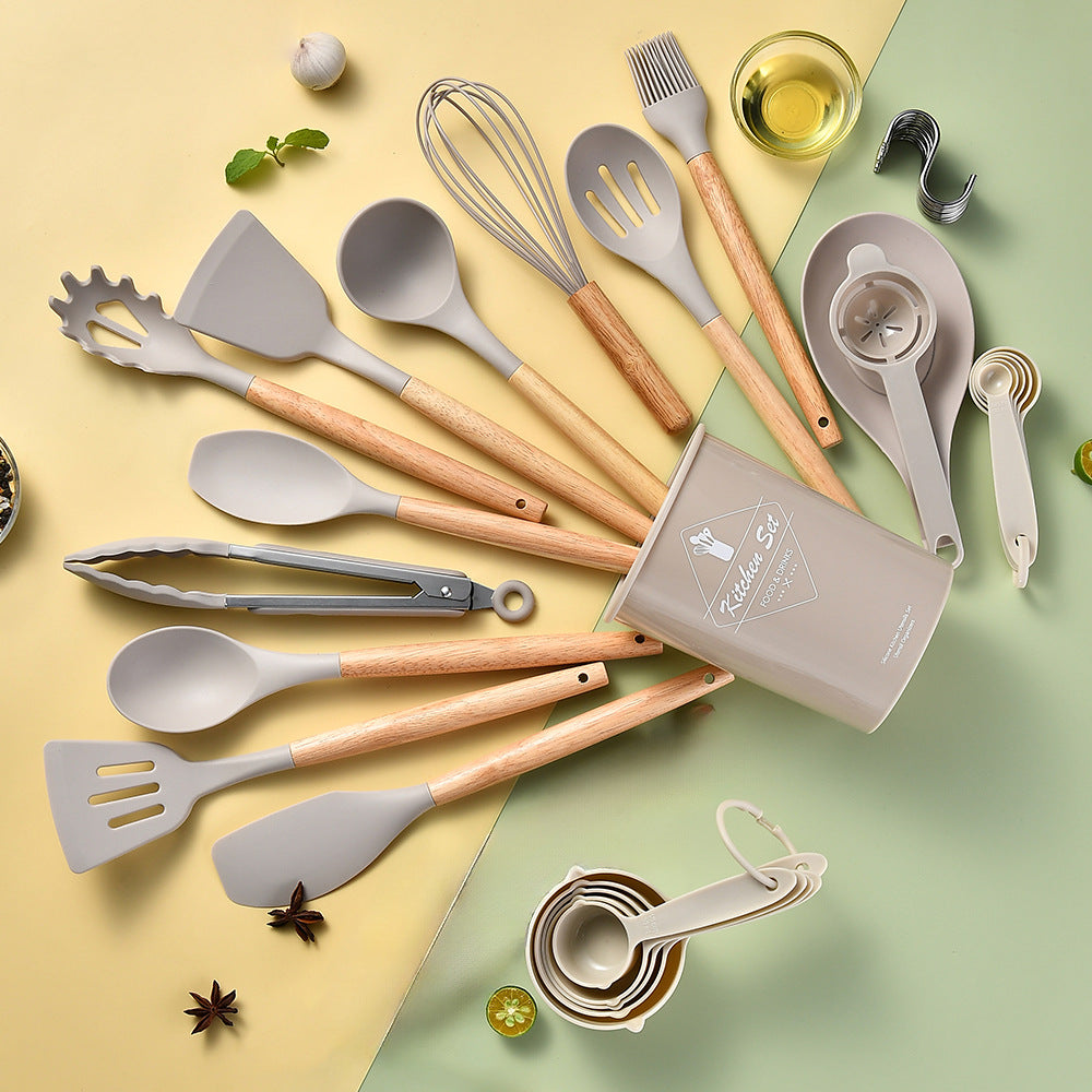 Cross-border Hot-selling Silicone Kitchenware34Set of Non-Stick Spatula, Measuring Cup, and Measuring Spoon kitchen utensil