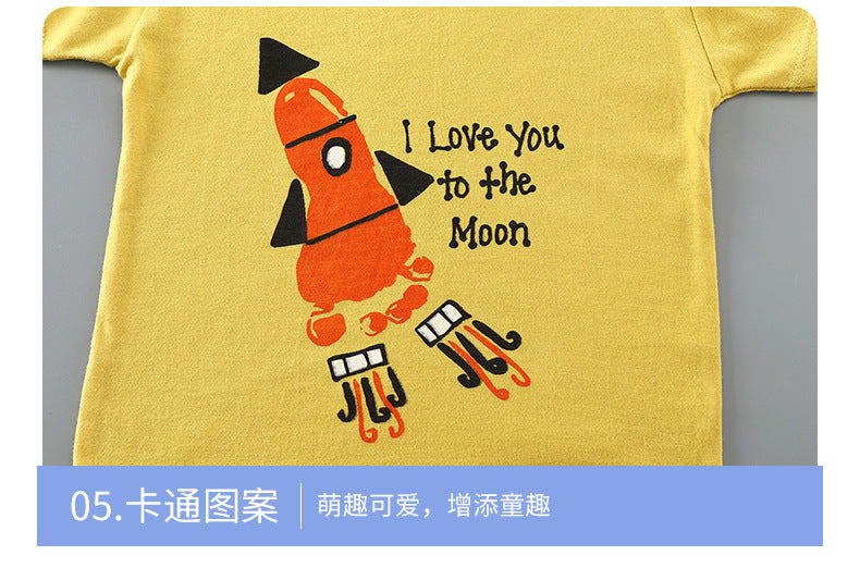 Children's Summer Short Sleeve Set a Cotton-like Boys' and Girls' Clothing t T-shirt Baby Summer Clothing2025Children's Clothing