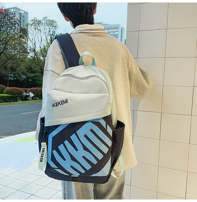 Cross-border Trade Casual Backpack Trendy Letter Waterproof Backpack Large-capacity outdoor travel high-value backpack http://detail.1688.com/offer/972131324440.html