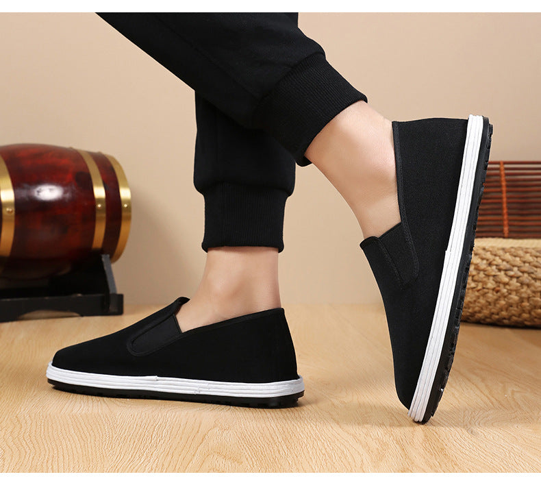 Old Beijing Cloth Shoes Spring Work Shoes Men's Slip-On Shoes Men's Layered Sole Cloth Shoes Men's Casual Old Cloth Shoes