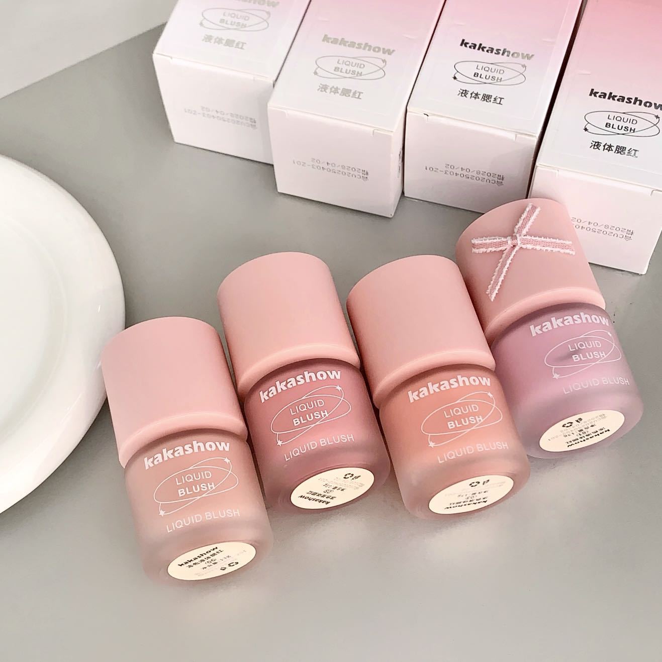 kakashow Freezing Color Liquid Blush Korean Style Hydrating Rouge Natural Red Blush Texture Instant Glow C487