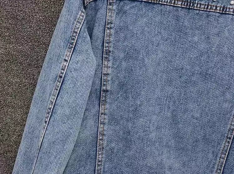 Amazon Cross-Border Southeast Asia Heavy Fashion Beaded Short Denim Jacket for Women Pearl Plus Size Jacket ns Top
