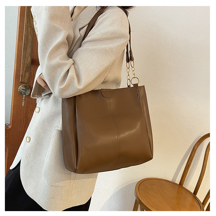 Women's two-piece large capacity bag set2024New Fashion Commuting Handbag Simple Casual Shoulder Tote Bag for Women