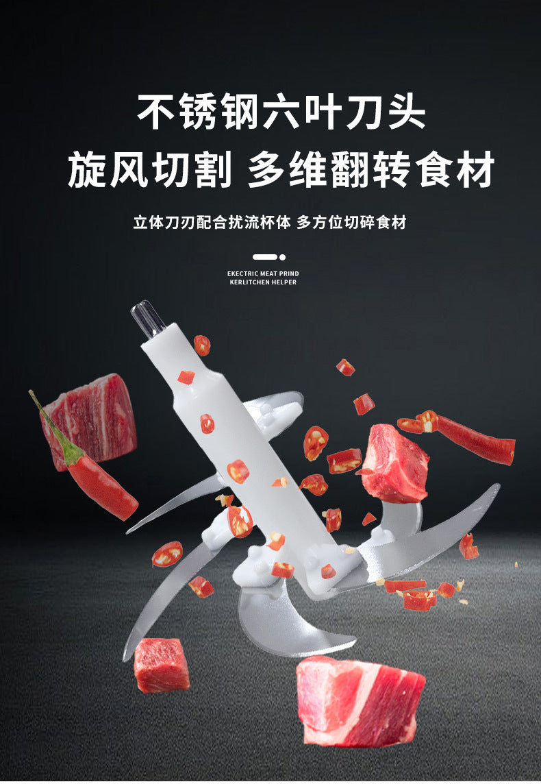 Household Electric Meat Grinder Kitchen Convenient Vegetable Chopper Meat Mincer Blender Manufacturer Supply Visual Glass Food Processor