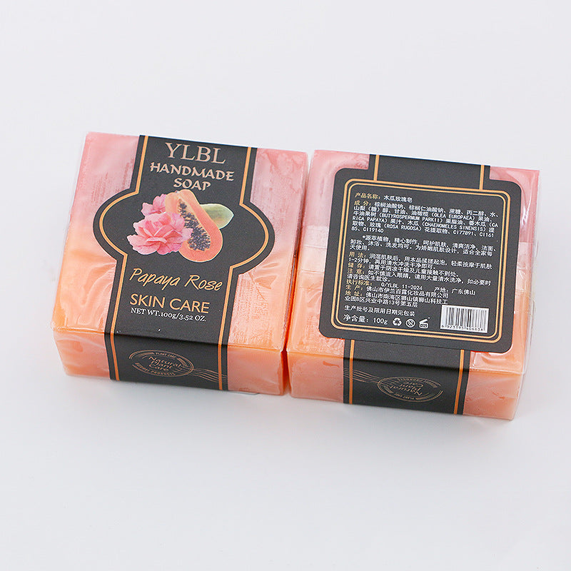 Skin Rejuvenation Plant-Based Handmade Soap Wholesale Rose Soap Refreshing Fragrance Bath Soap Face Wash Makeup Removal Body Use Handmade Soap