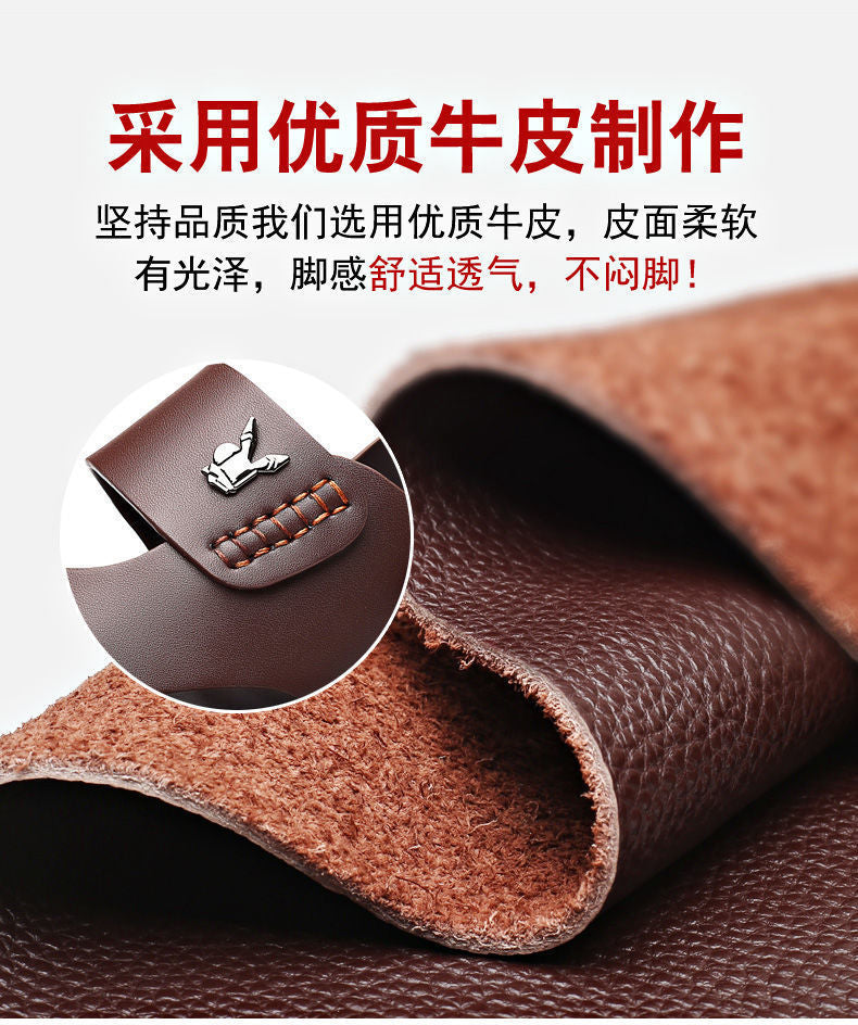 Men's Sandals Summer Soft Leather Soft Sole Anti-Slip Beach Shoes2023New large size casual dual-use outdoor sandals